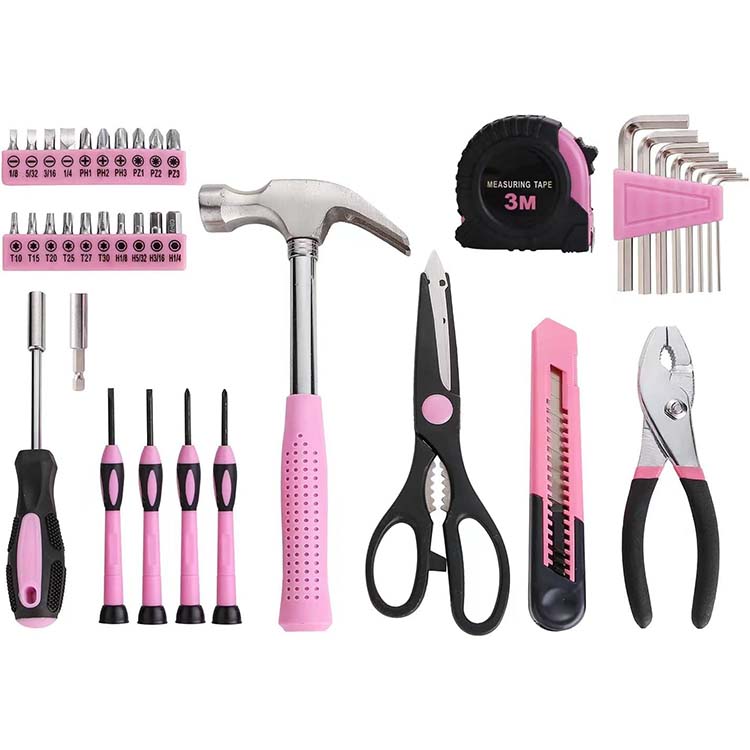 BearMoto™ Pink Motor Tool Set – Roze Gereedschap voor Vrouwen (24/39-delig)