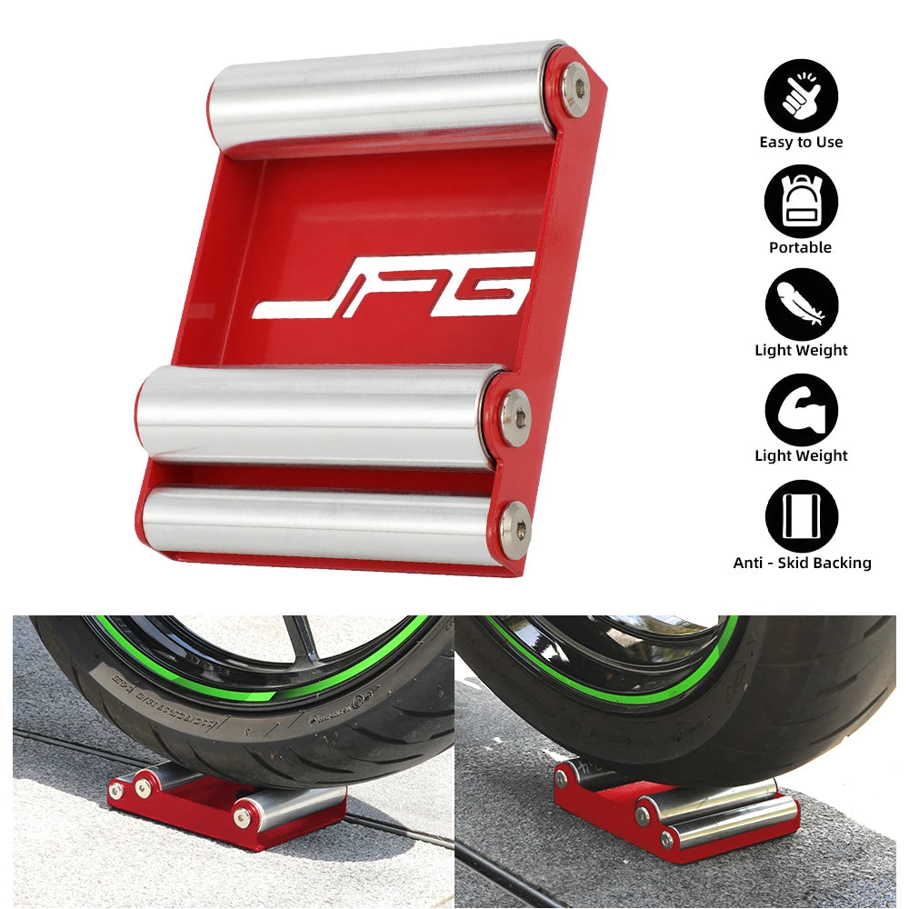 JFG Motorcycle Wheel Roller Stand – Snel &amp; Eenvoudig Je Wielen &amp; Ketting Reinigen