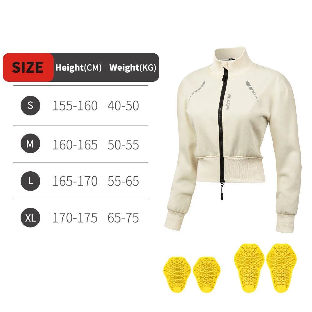 WOSAWE Winter Motorjas Dames met CE Protectie