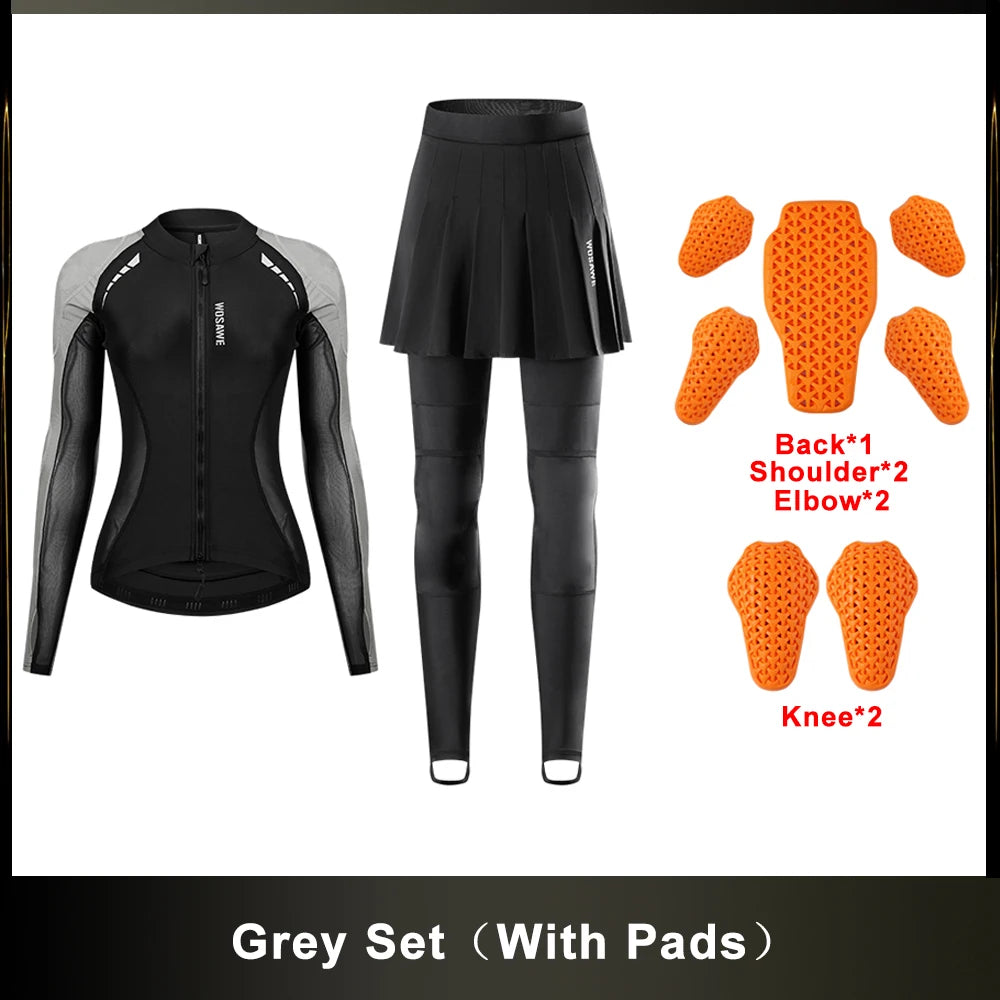 WOSAWE Dames Motor Armor Set met CE Protectie