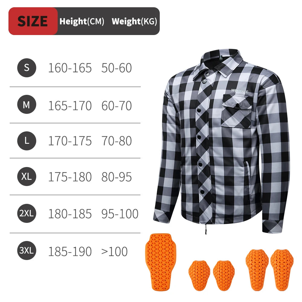 WOSAWE Winter Armored Riding Shirt met CE Protectie – Unisex